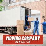 How Much Does it Cost to Get People to Help You Move? 3 Professional movers loading boxes into a truck outside a residential home in Manhattan, showcasing reliable moving services.