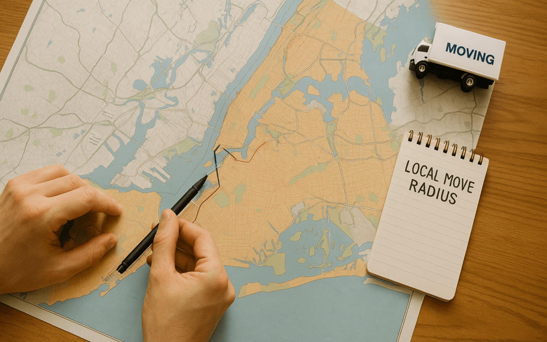 How far is considered a local move in NYC?