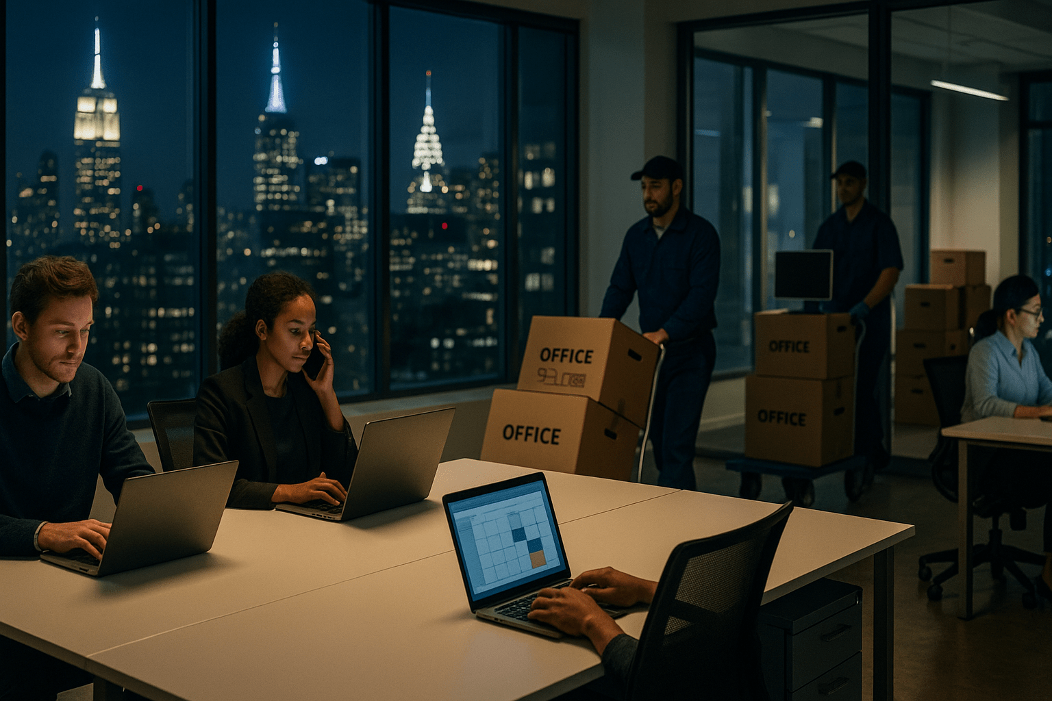 How do I plan an office move with minimal downtime?